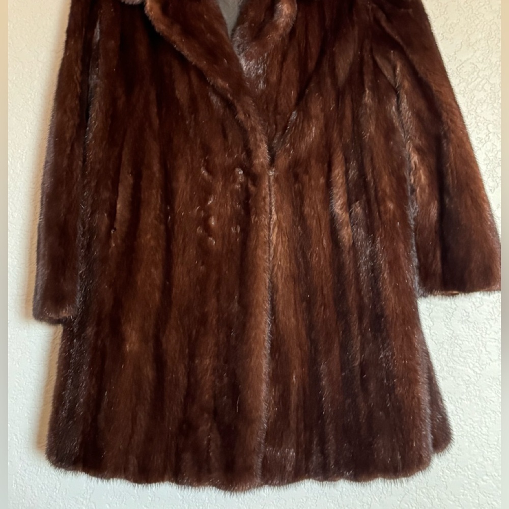 Bonwit Teller Brown Mink Coat - Picture 9 of 10